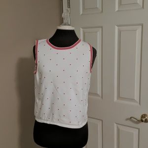 Christopher Banks Sleeveless Red Polka Dot Sweater